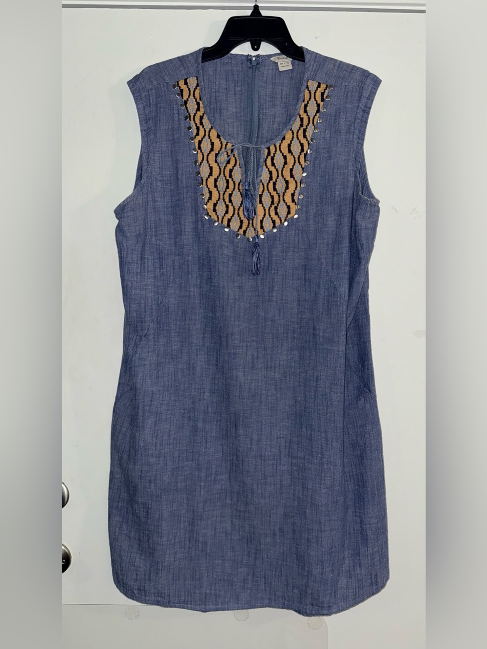 ARIAT Dress Chambray * Embroidered Boho Sleeveless Size XXL * XX Large Western